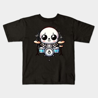 Skeleton Drummer Rattling Rhythms Kids T-Shirt